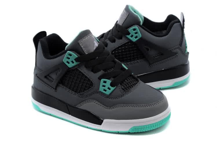 Air Jordan 3 Shoes Black Grey And Green Children 2