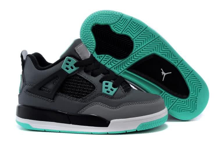 Air Jordan 3 Shoes Black Grey And Green Children 1