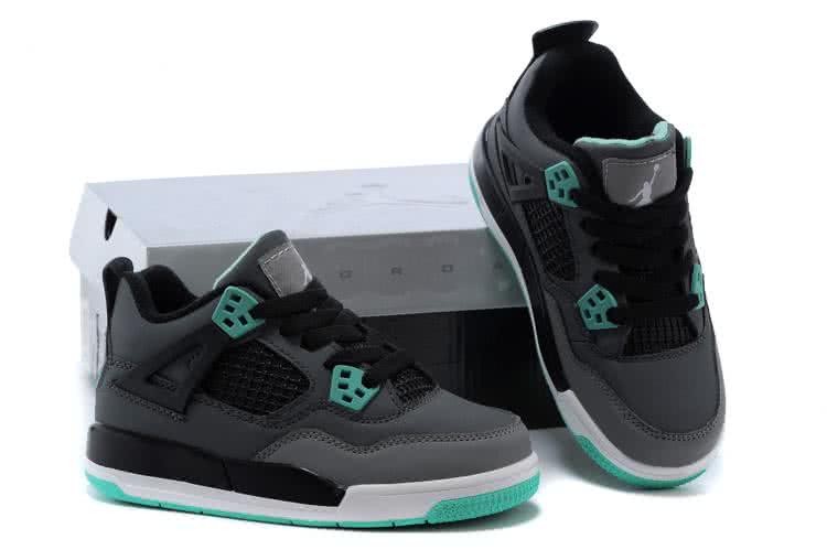 Air Jordan 3 Shoes Black Grey And Green Children 5