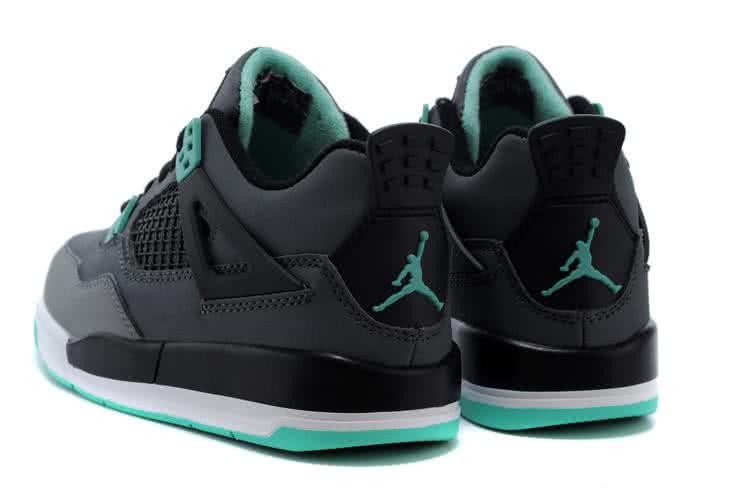 Air Jordan 3 Shoes Black Grey And Green Children 6