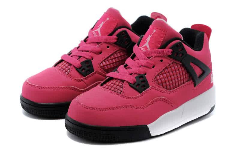 Air Jordan 3 Shoes Black Pink And White Children 4