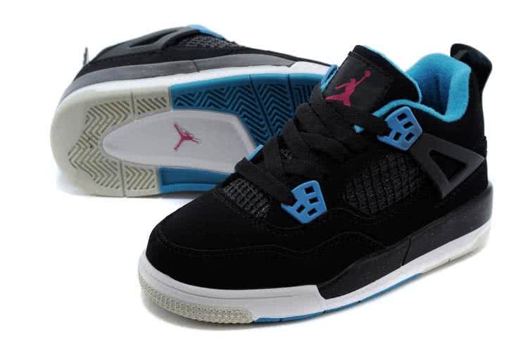 Air Jordan 3 Shoes Black Blue And White Children 2