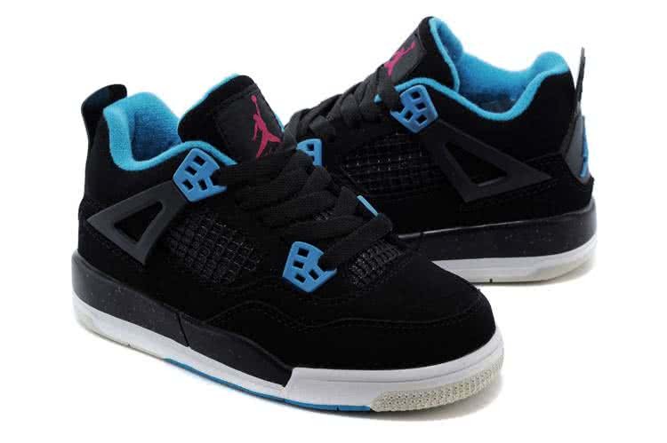 Air Jordan 3 Shoes Black Blue And White Children 4
