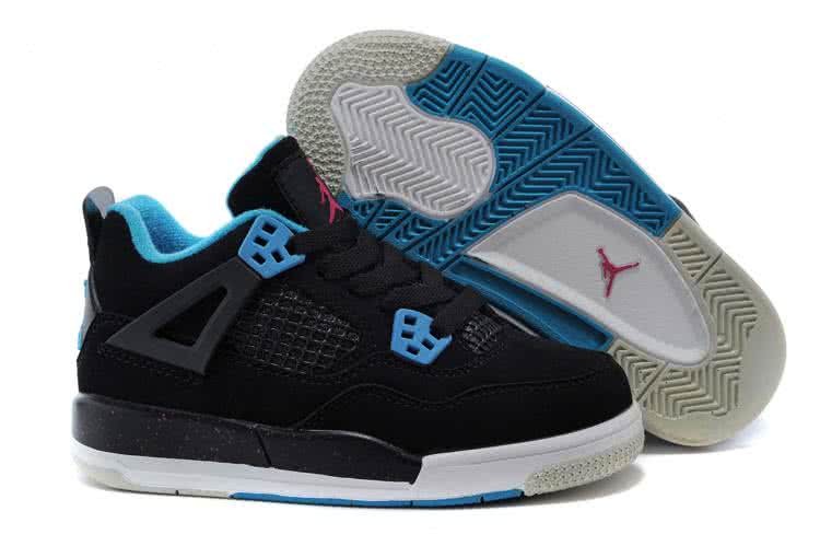 Air Jordan 3 Shoes Black Blue And White Children 1