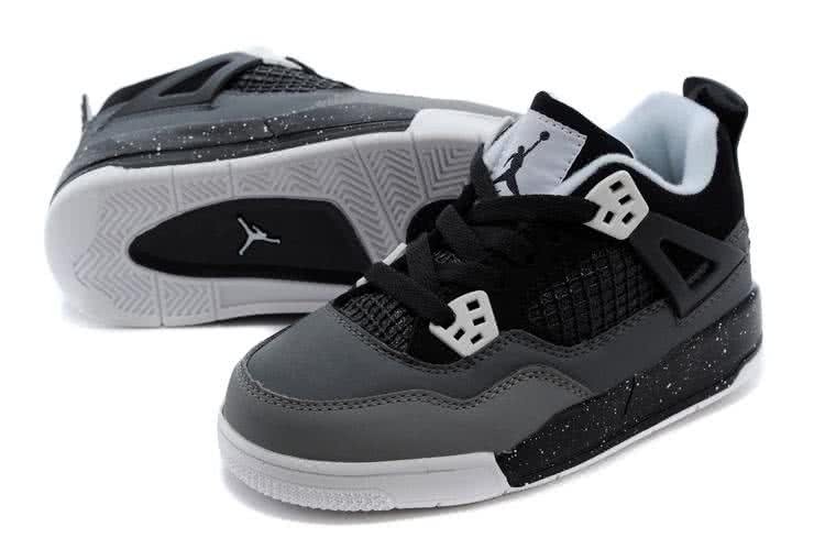 Air Jordan 3 Shoes Black Grey And White Children 2