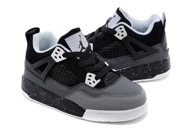 Air Jordan 3 Shoes Black Grey And White Children 3