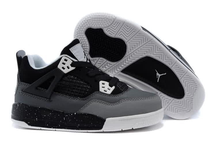 Air Jordan 3 Shoes Black Grey And White Children 1