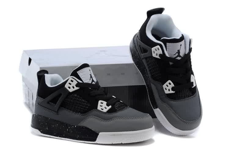 Air Jordan 3 Shoes Black Grey And White Children 5
