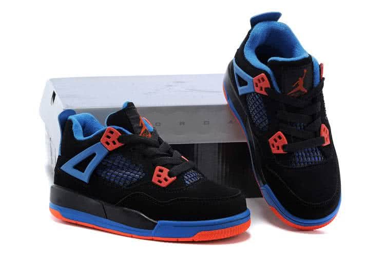Air Jordan 3 Shoes Black Blue And Red Children 4