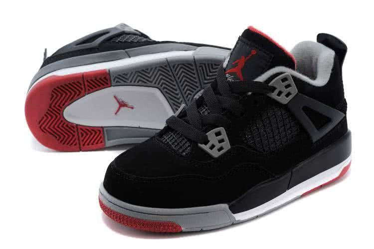 Air Jordan 3 Shoes Black Grey And Red Children 2