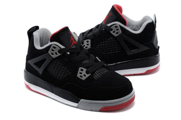 Air Jordan 3 Shoes Black Grey And Red Children 3
