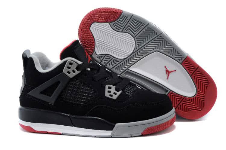 Air Jordan 3 Shoes Black Grey And Red Children 1