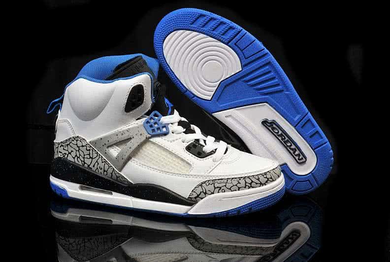 Air Jordan 3 Shoes Blue White And Grey Women 1