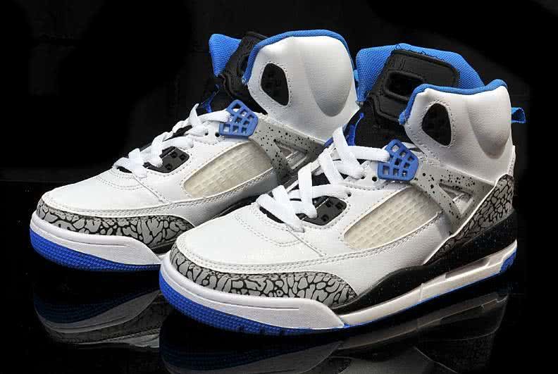 Air Jordan 3 Shoes Blue White And Grey Women 2