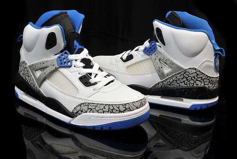 Air Jordan 3 Shoes Blue White And Grey Women 3