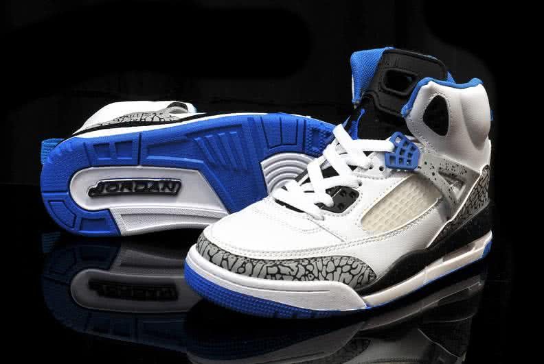 Air Jordan 3 Shoes Blue White And Grey Women 4