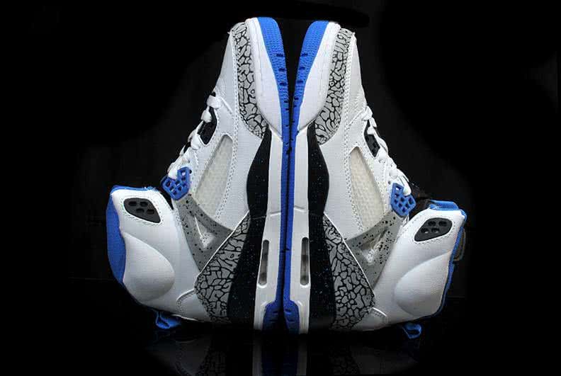 Air Jordan 3 Shoes Blue White And Grey Women 5