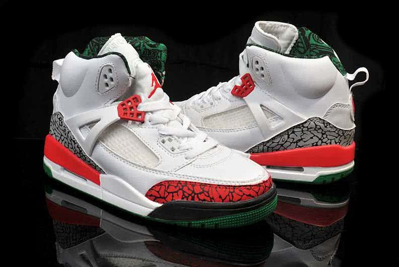 Air Jordan 3 Shoes Green White And Red Women 2