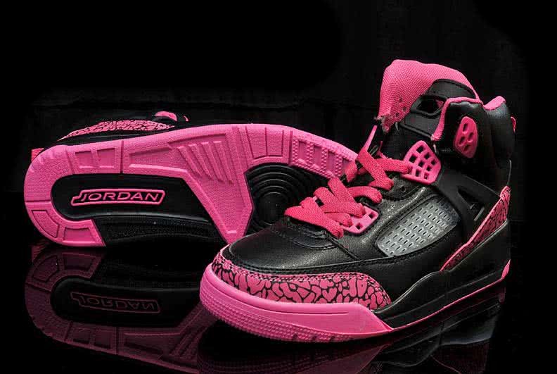 Air Jordan 3 Shoes Pink And Black Women 3