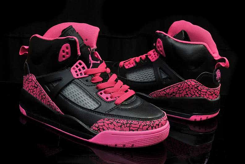 Air Jordan 3 Shoes Pink And Black Women 4