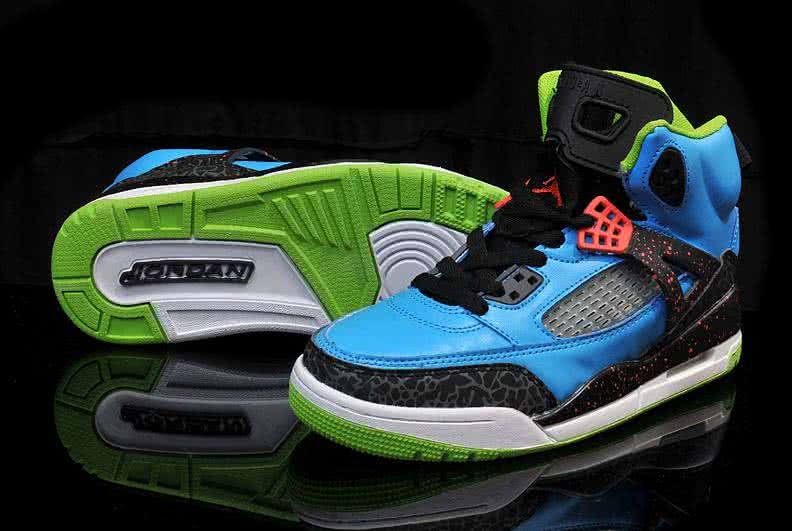 Air Jordan 3 Shoes Blue Green And Black Women 4