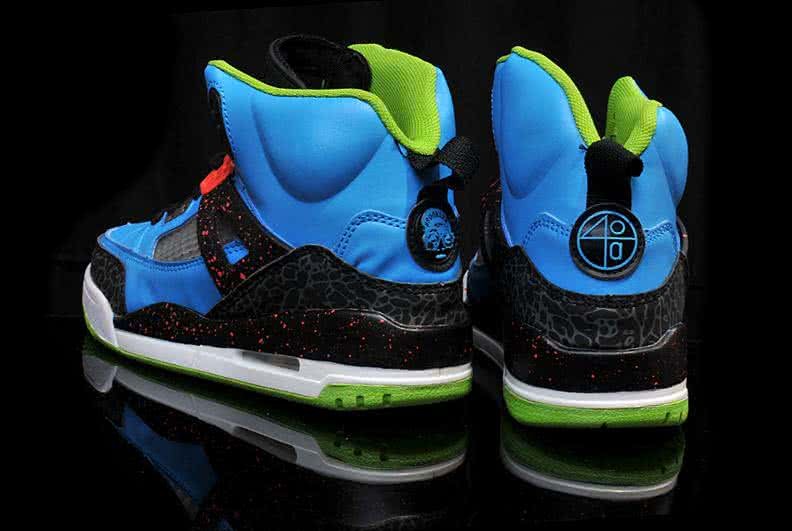 Air Jordan 3 Shoes Blue Green And Black Women 5