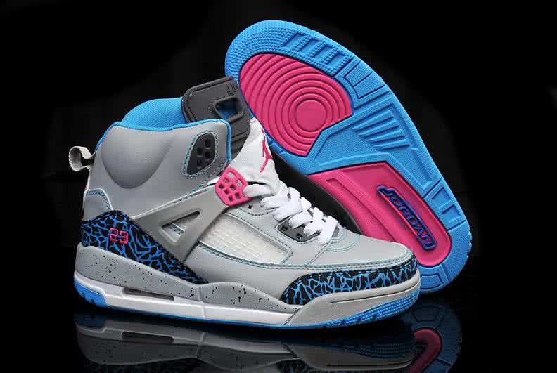 Air Jordan 3 Shoes Blue And Grey Women 1