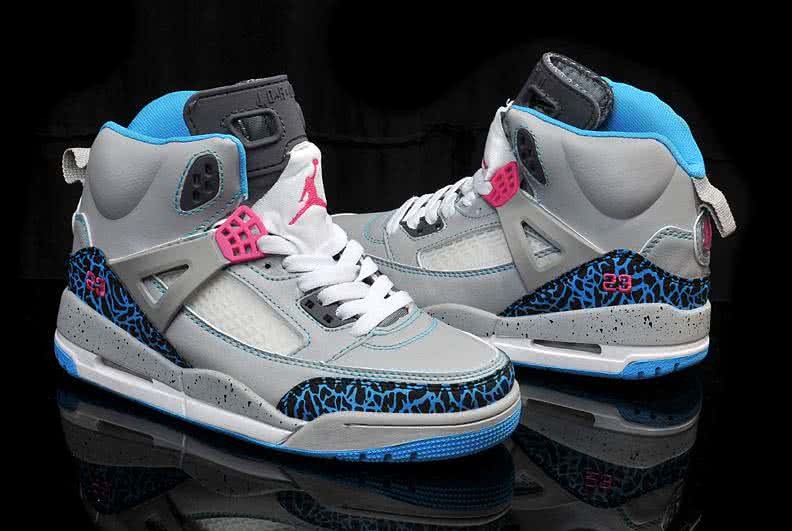 Air Jordan 3 Shoes Blue And Grey Women 4