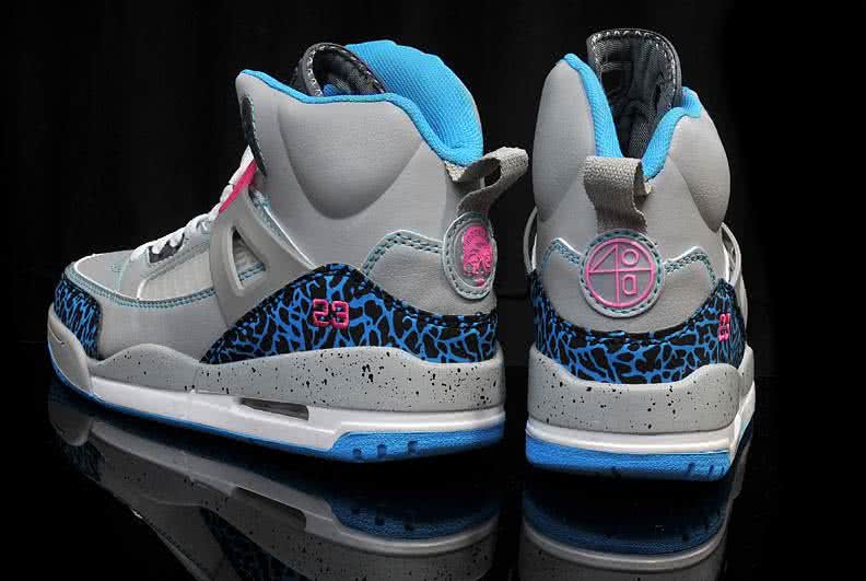 Air Jordan 3 Shoes Blue And Grey Women 5