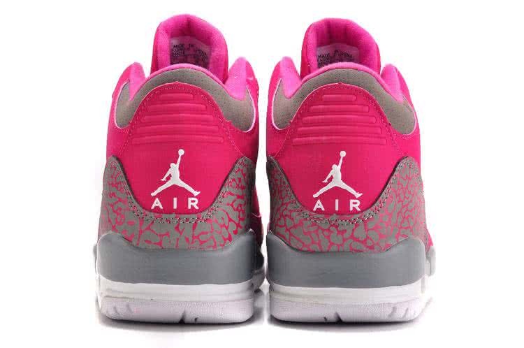 Air Jordan 3 Shoes Pink And Grey Women 7