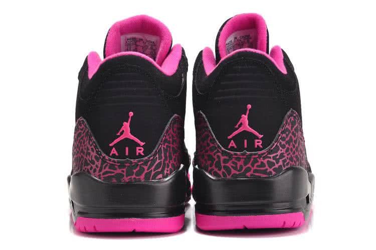 Air Jordan 3 Shoes Pink And Black Women 7