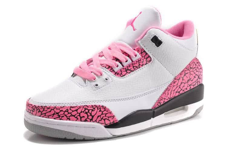 Air Jordan 3 Shoes Pink And White Women 2