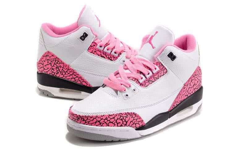 Air Jordan 3 Shoes Pink And White Women 6