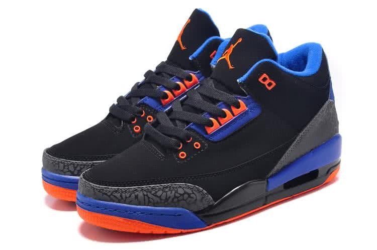Air Jordan 3 Shoes Blue And Black Women 3