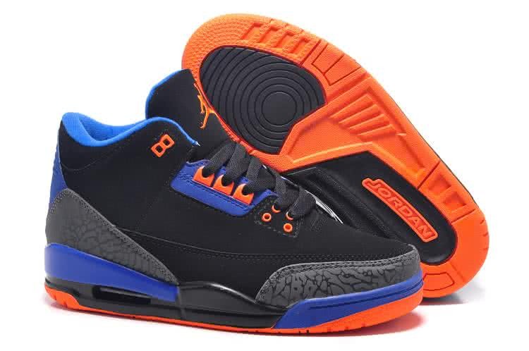 Air Jordan 3 Shoes Blue And Black Women 4