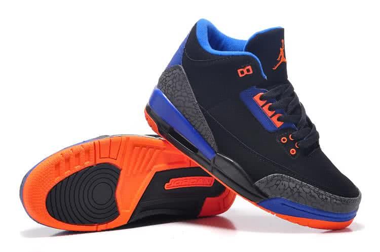 Air Jordan 3 Shoes Blue And Black Women 5