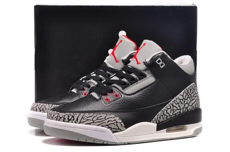 Air Jordan 3 Shoes White Red And Grey Women 7