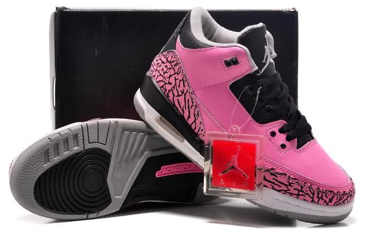 Air Jordan 3 Shoes Pink And Grey Women 2