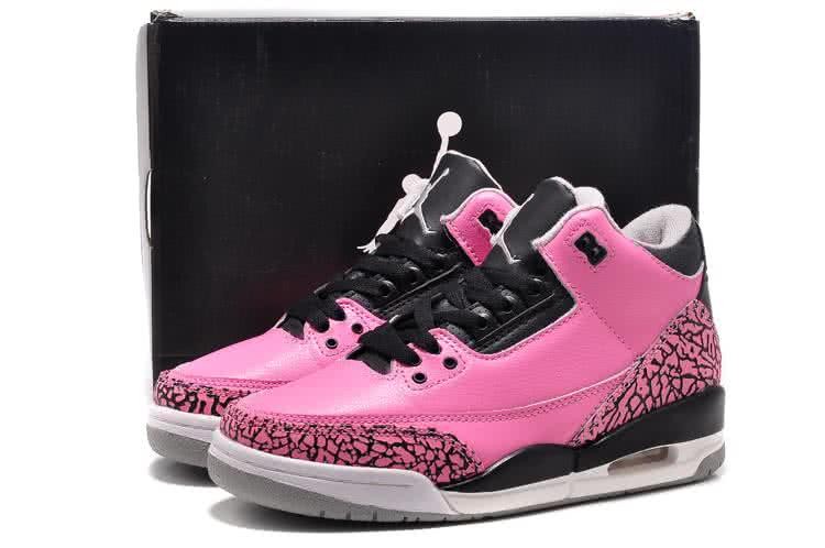 Air Jordan 3 Shoes Pink And Grey Women 3