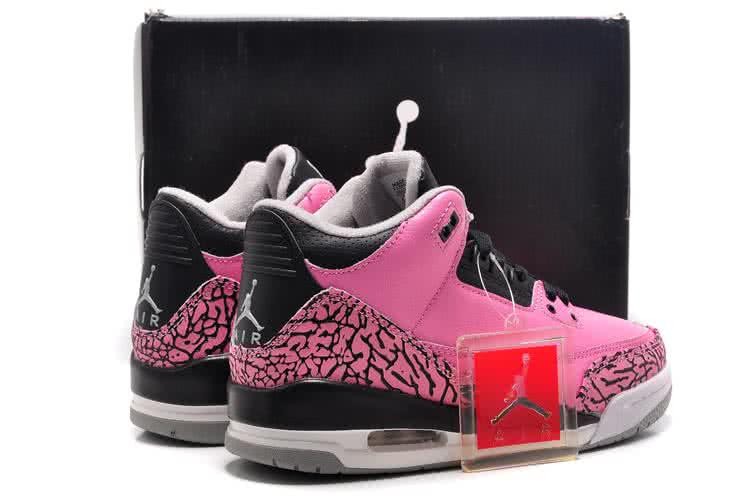 Air Jordan 3 Shoes Pink And Grey Women 4