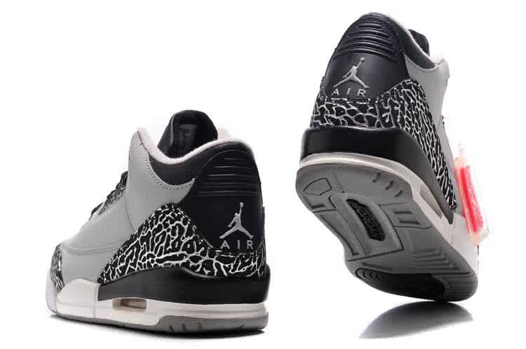 Air Jordan 3 Shoes White Black And Grey Women 3