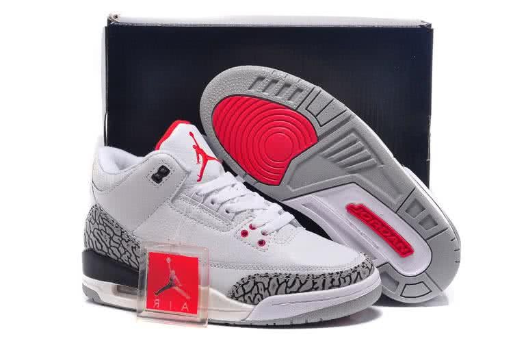 Air Jordan 3 Shoes White Black And Grey Women 1