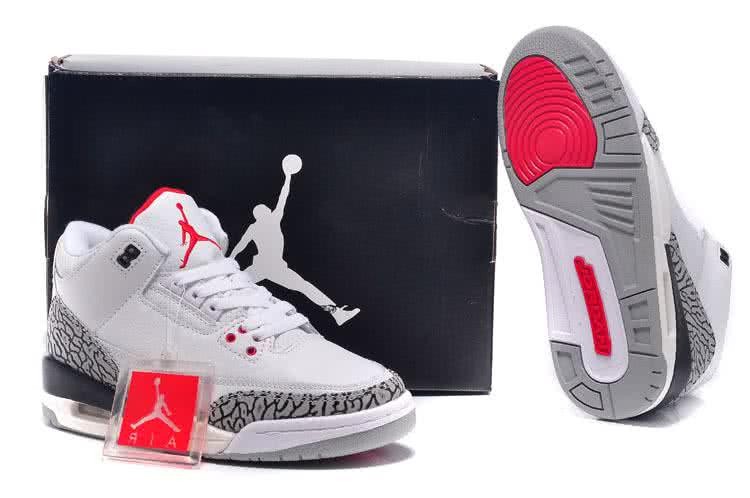 Air Jordan 3 Shoes White Black And Grey Women 6