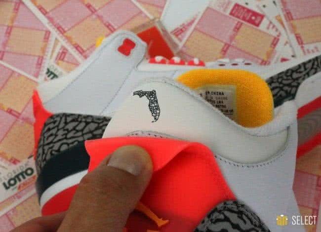 Air Jordan 3 Shoes Black White And Orange Men 3