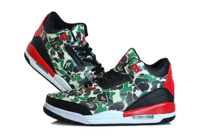 Air Jordan 3 Shoes Red And Black Men 3