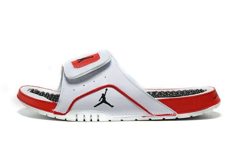 Air Jordan 4 Jordan Slipper White Red And Grey Men 2