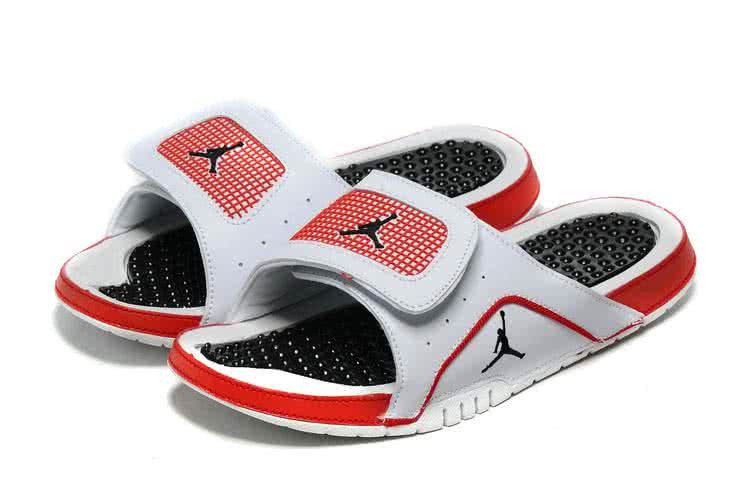 Air Jordan 4 Jordan Slipper White Red And Grey Men 4