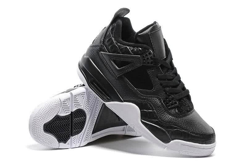 Air Jordan 4 Shoes Grey And Black Men 4