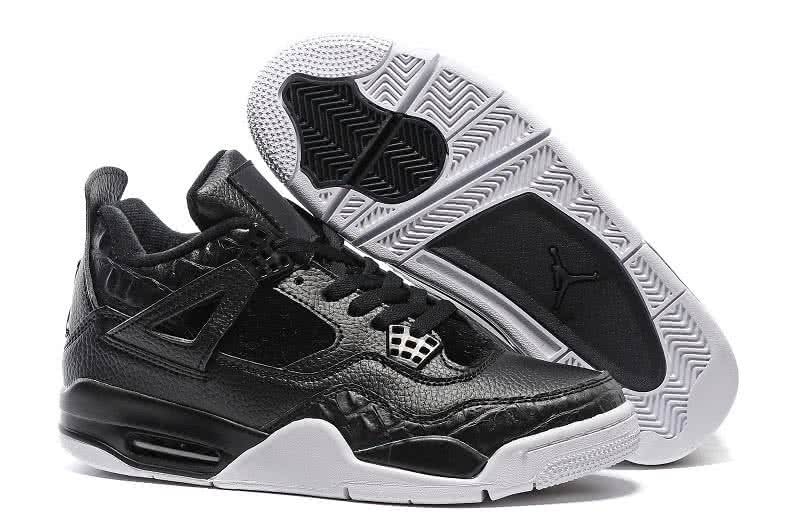 Air Jordan 4 Shoes Grey And Black Men 1