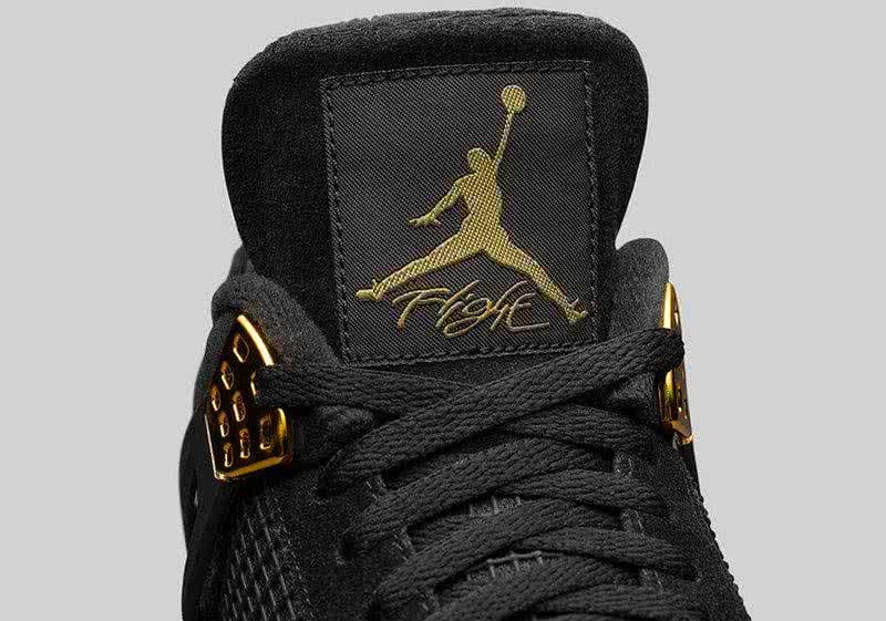 Air Jordan 4 Jordan Shoes Black And Gold Men 2